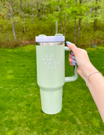 God Works for the Good 40 oz Tumbler