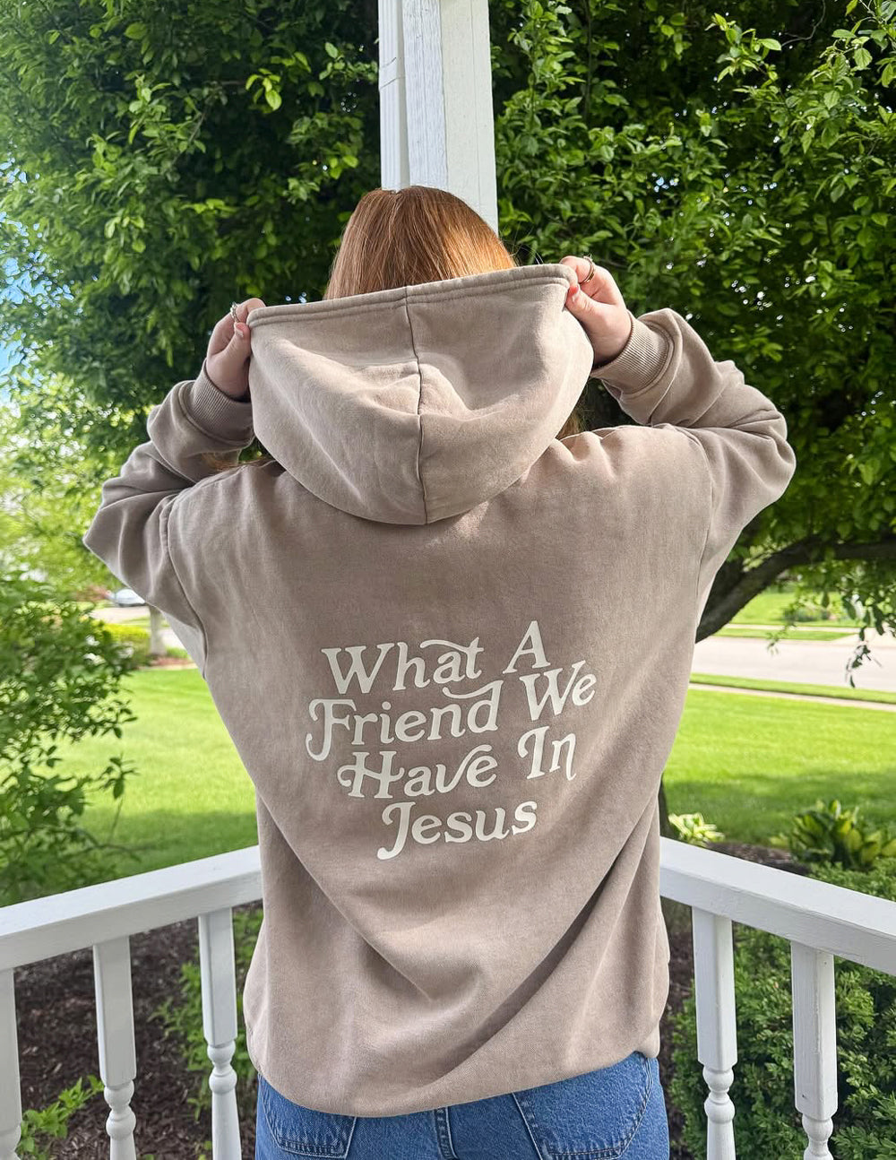 What a Friend in Jesus Brown Unisex Hoodie