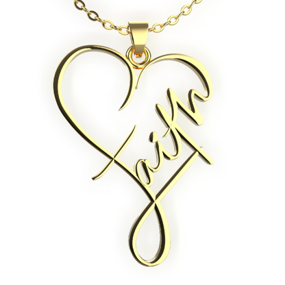 Faith Heart Necklace
